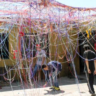 Tejido de estructuras en Centro de Formación Laboral N2, Santos Lugares