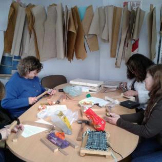 Tejido en telar de marco